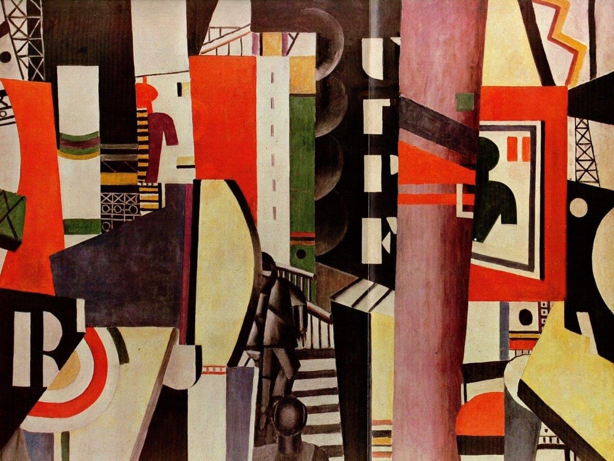 1976 Vintage FERNAND LEGER "THE CITY" FABULOUS MODERN COLOR offset Lithograph